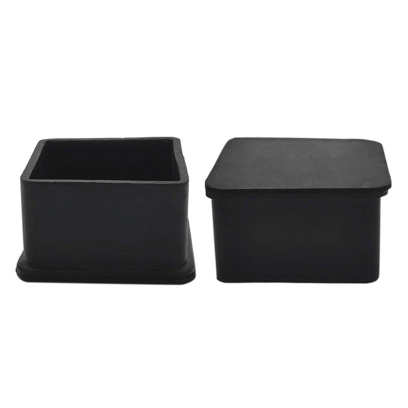Flyshop Black Anti-Slip Rubber Leg Tips 2" x 2" Furniture Chair Leg Floor Protectors Square 50mm x 50mm, 2PCS - Image 5